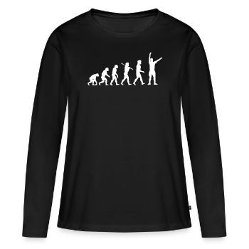 arbitre - T-shirt manches longues Premium bio Femme - noir - Devant - Julia (174cm)