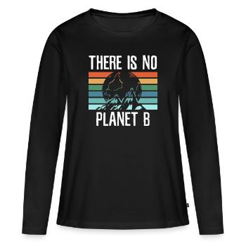 Changement climatique Protection du climat Rain Forest Gift - T-shirt manches longues Premium bio Femme - noir - Devant - Julia (174cm)