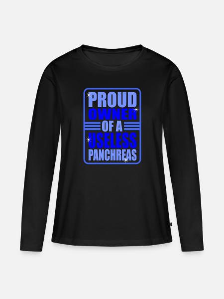 Cukrzyca - Premium økologisk langærmet T-shirt til kvinder - sort