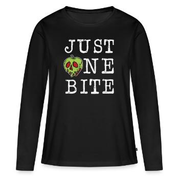 Apfel - Frauen Premium Bio Langarmshirt - Schwarz - Vorne - Julia (174cm)