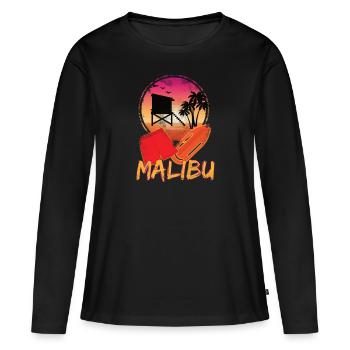 Baywatch Sauveteurs garde-côtes Malibu - T-shirt manches longues Premium bio Femme - noir - Devant - Julia (174cm)