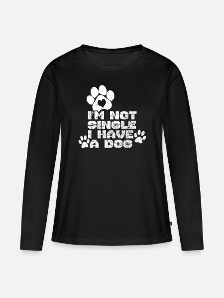 Hundeliebe - Frauen Premium Bio Langarmshirt - Schwarz