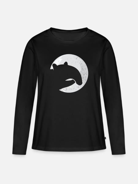 Tapir - Frauen Premium Bio Langarmshirt - Schwarz