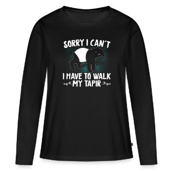 tapir - T-shirt manches longues Premium bio Femme - noir - Devant - Julia (174cm)