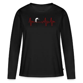 Billiard Bday Gift Idea - Frauen Premium Bio Langarmshirt - Schwarz - Vorne - Julia (174cm)