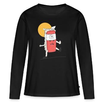 Sushis - T-shirt manches longues Premium bio Femme - noir - Devant - Julia (174cm)