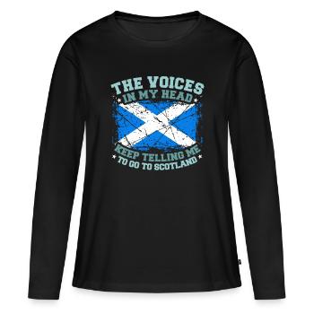 Schottland - Frauen Premium Bio Langarmshirt - Schwarz - Vorne - Julia (174cm)