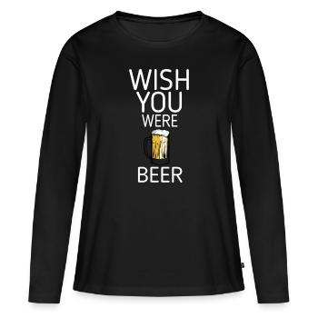 Biergarten Bierflasche Bier Bierzelt Bierkrug - Frauen Premium Bio Langarmshirt - Schwarz - Vorne - Julia (174cm)