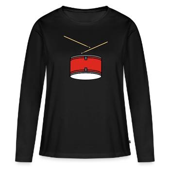 Drum drums drums drummer gift - Women's Premium Organic Long Sleeve Shirt - black - Front - Julia (174cm)