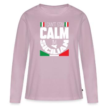 Sicily - Women's Premium Organic Long Sleeve Shirt - dusky pink - Front - Julia (174cm)