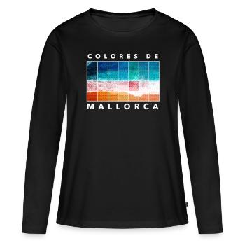 Majorque - T-shirt manches longues Premium bio Femme - noir - Devant - Julia (174cm)