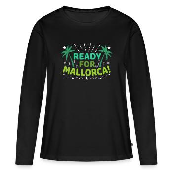 Majorque - T-shirt manches longues Premium bio Femme - noir - Devant - Julia (174cm)