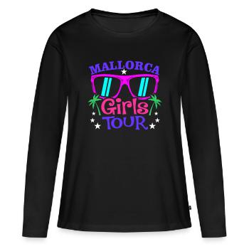 Majorque - T-shirt manches longues Premium bio Femme - noir - Devant - Julia (174cm)