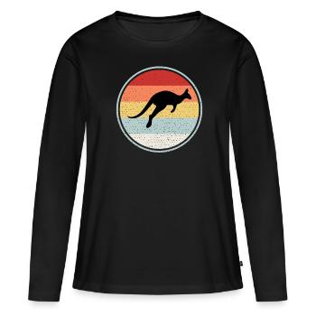 Crveni Klokan - Frauen Premium Bio Langarmshirt - Schwarz - Vorne - Julia (174cm)