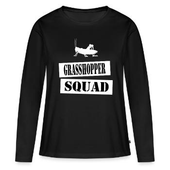 join the grasshopper squad - Women's Premium Organic Long Sleeve Shirt - black - Front - Julia (174cm)