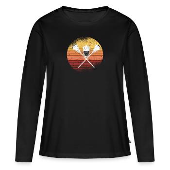 lacrosse - T-shirt manches longues Premium bio Femme - noir - Devant - Julia (174cm)