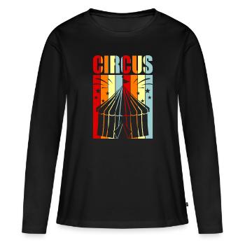 cirque - T-shirt manches longues Premium bio Femme - noir - Devant - Julia (174cm)