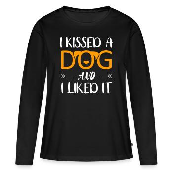 Hundeliebe - Frauen Premium Bio Langarmshirt - Schwarz - Vorne - Julia (174cm)