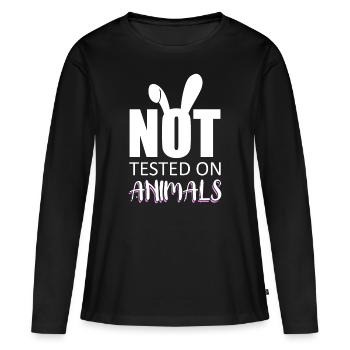 Bien-être animal Animaux Les amateurs de bien-être animal - T-shirt manches longues Premium bio Femme - noir - Devant - Julia (174cm)