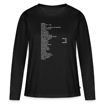 Rechts Ist Es Einsam Links Politik Liebe Geschenk - Frauen Premium Bio Langarmshirt - Schwarz - Vorne - Julia (174cm)