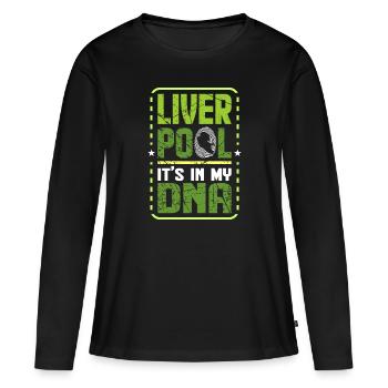 Liverpool - T-shirt manches longues Premium bio Femme - noir - Devant - Julia (174cm)