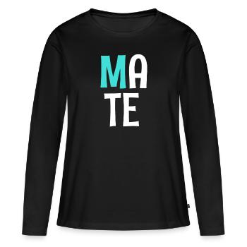 Couple de valentine couple - T-shirt manches longues Premium bio Femme - noir - Devant - Julia (174cm)