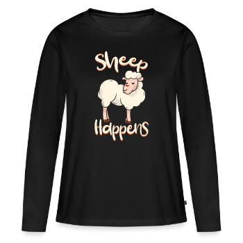shepherd - Women's Premium Organic Long Sleeve Shirt - black - Front - Julia (174cm)