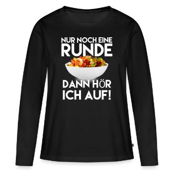 Runde Gummi Geschenkidee Geburtstag - Frauen Premium Bio Langarmshirt - Schwarz - Vorne - Julia (174cm)