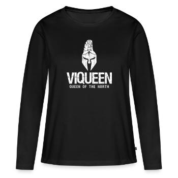 Danemark Danois Danois cadeau Copenhague - T-shirt manches longues Premium bio Femme - noir - Devant - Julia (174cm)