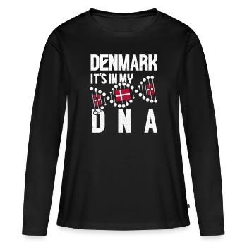 Danemark Danois Danois cadeau Copenhague - T-shirt manches longues Premium bio Femme - noir - Devant - Julia (174cm)