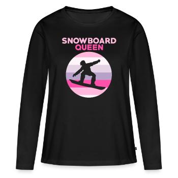 Snowboard driver Snowboard driver winter vacation - Women's Premium Organic Long Sleeve Shirt - black - Front - Julia (174cm)