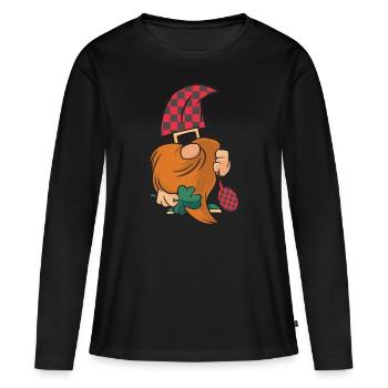 Nain - T-shirt manches longues Premium bio Femme - noir - Devant - Julia (174cm)