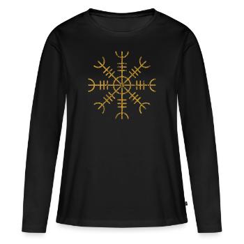 Vikings Vikings - T-shirt manches longues Premium bio Femme - noir - Devant - Julia (174cm)