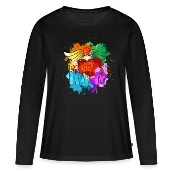 Infirmière infirmière - T-shirt manches longues Premium bio Femme - noir - Devant - Julia (174cm)