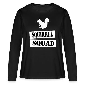 join the squirrel squad - Women's Premium Organic Long Sleeve Shirt - black - Front - Julia (174cm)
