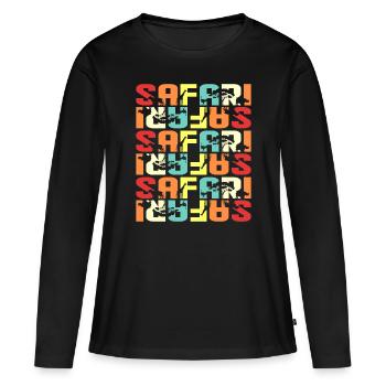 Safari - Frauen Premium Bio Langarmshirt - Schwarz - Vorne - Julia (174cm)
