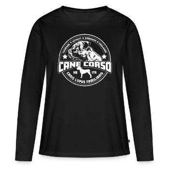 Cane Corso - T-shirt manches longues Premium bio Femme - noir - Devant - Julia (174cm)