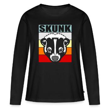Putois - T-shirt manches longues Premium bio Femme - noir - Devant - Julia (174cm)