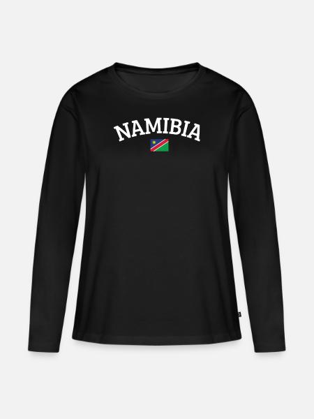Namibia - Frauen Premium Bio Langarmshirt - Schwarz