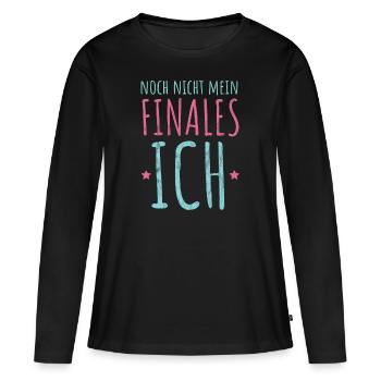 Geschlechtsumwandlung Transformation Geschenk LGBT - Frauen Premium Bio Langarmshirt - Schwarz - Vorne - Julia (174cm)