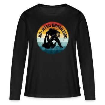 BJJ Brazilian Jiu Jitsu - Women's Premium Organic Long Sleeve Shirt - black - Front - Julia (174cm)