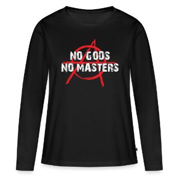 Symbole de punker punk athée anarchiste anarchiste - T-shirt manches longues Premium bio Femme - noir - Devant - Julia (174cm)