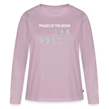 Moon - Women's Premium Organic Long Sleeve Shirt - dusky pink - Front - Julia (174cm)