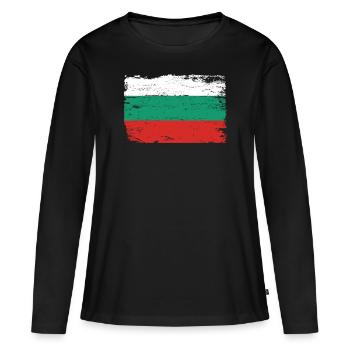 Bulgarie - T-shirt manches longues Premium bio Femme - noir - Devant - Julia (174cm)