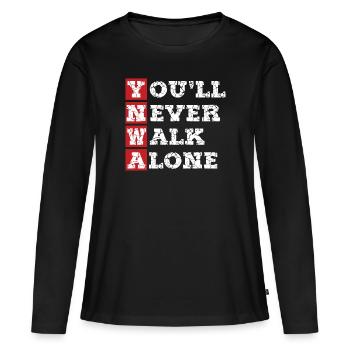 Liverpool - T-shirt manches longues Premium bio Femme - noir - Devant - Julia (174cm)