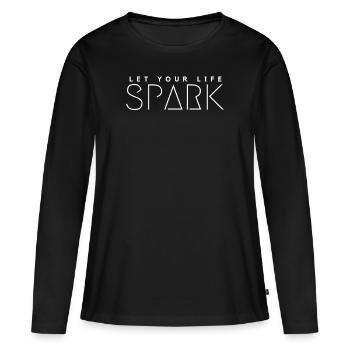 Funke - Frauen Premium Bio Langarmshirt - Schwarz - Vorne - Julia (174cm)