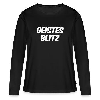 ich hatte eine super Idee - Frauen Premium Bio Langarmshirt - Schwarz - Vorne - Julia (174cm)