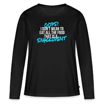manger - T-shirt manches longues Premium bio Femme - noir - Devant - Julia (174cm)