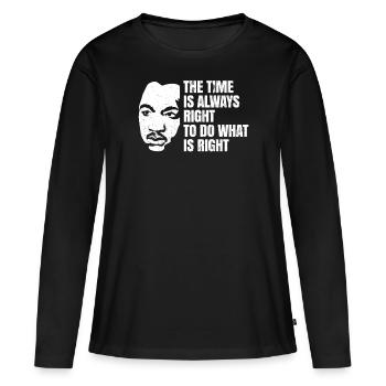 Martin Luther rêve dire cadeau - T-shirt manches longues Premium bio Femme - noir - Devant - Julia (174cm)