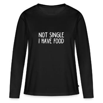 Ich habe Essen - Frauen Premium Bio Langarmshirt - Schwarz - Vorne - Julia (174cm)